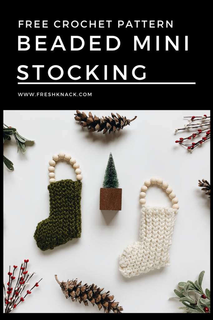 Save the easy crochet mini stocking for reading later on pinterest.