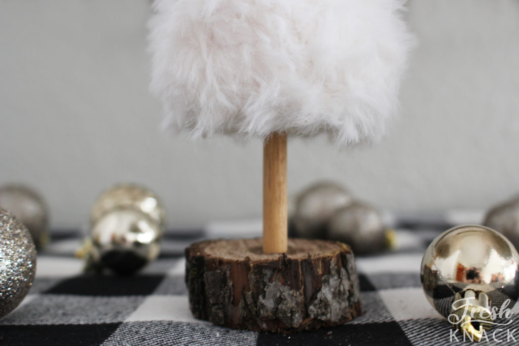Different ways to style your faux fur tree.