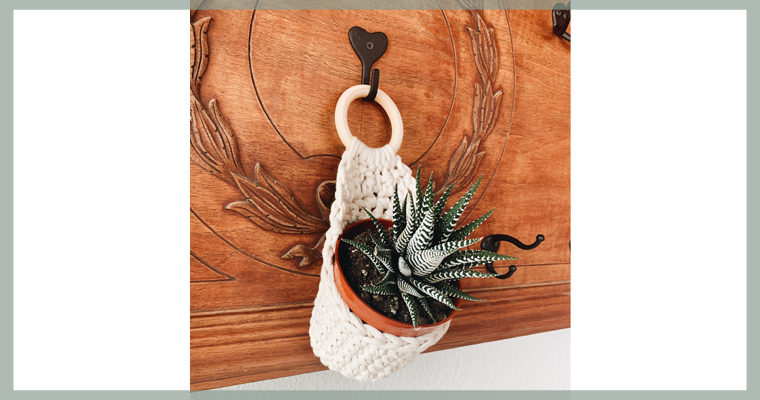 Free Crochet Pattern // Wall Plant Hanger