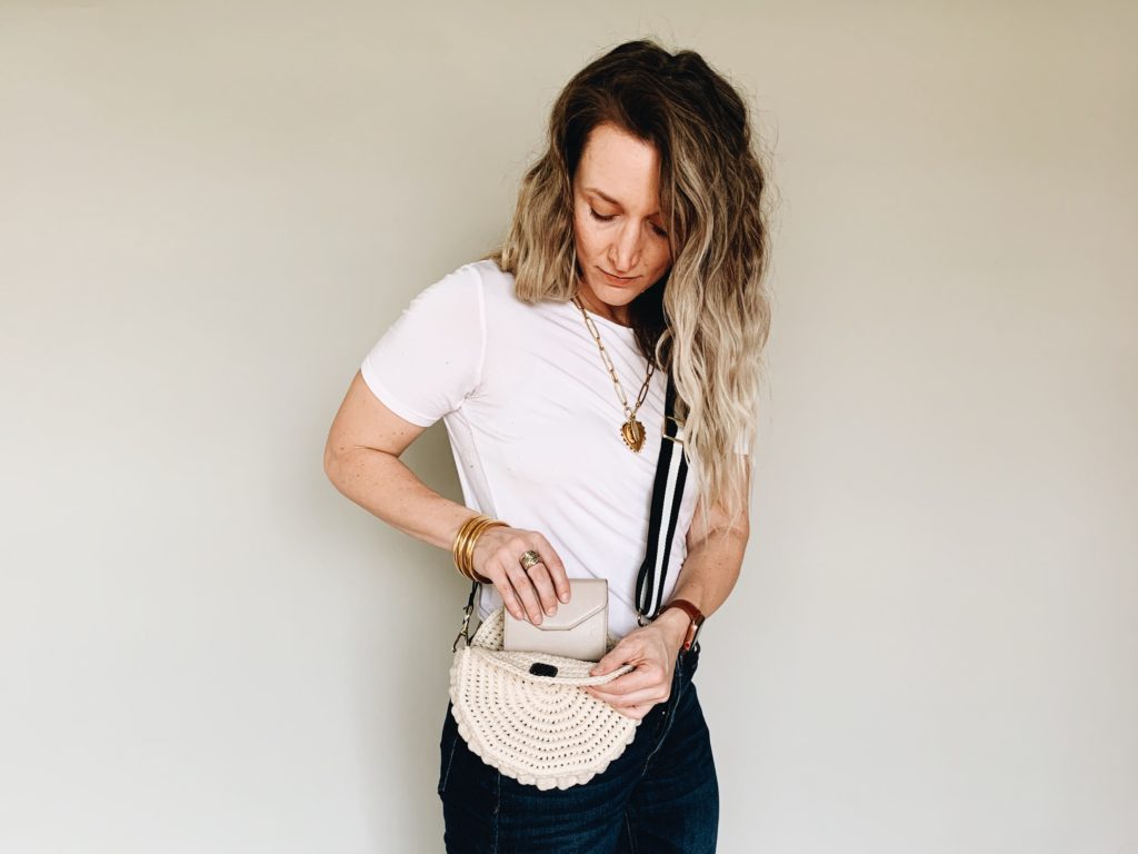 The illusions crossbody bag is perfect for carrying necessities. 